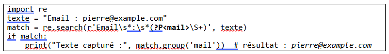 RGEX : groupe nommé